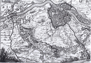 Kaart belegering Maastricht 1632