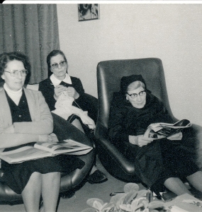 Ongeveer 1977: Zuster Marie Idali Loyens, zuster Joseph Elise, zuster Thérèse Gerlach Lelkens